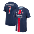 Player Version KVARATSKHELIA #7 PSG Home Football Shirt 2024/25 Navy - UCL
