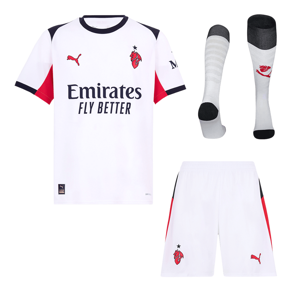 AC Milan Away Football Shirt Kit(Jersey+Shorts+Socks) 2025/26