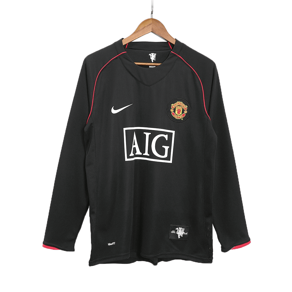 Retro ROONEY #10 2007/08 Manchester United Away Long Sleeve Football Shirt