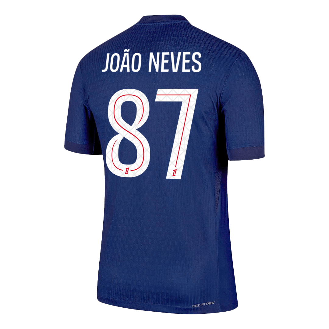 Player Version JOÃO NEVES #87 PSG Home Football Shirt 2025/26