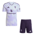 Manchester United Away Football Shirt Kit(Jersey+Shorts) 2025/26 White