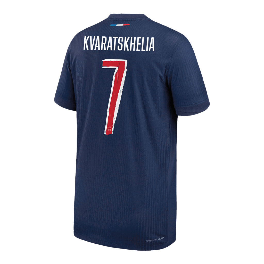 Player Version KVARATSKHELIA #7 PSG Home Football Shirt 2024/25 Navy - UCL