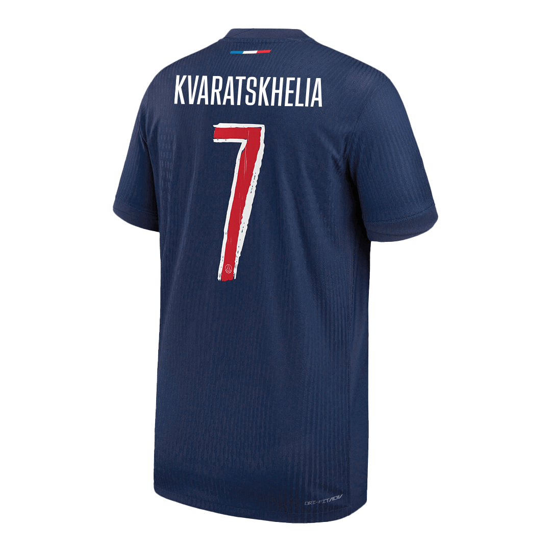 Player Version KVARATSKHELIA #7 PSG Home Football Shirt 2024/25 Navy - UCL