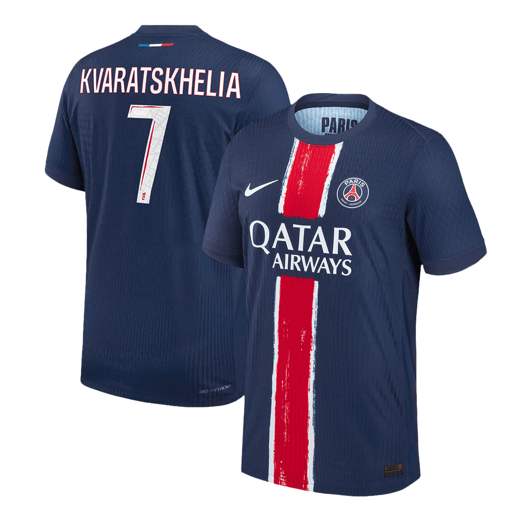 Player Version KVARATSKHELIA #7 PSG Home Football Shirt 2024/25 Navy