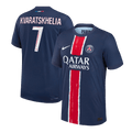 Player Version KVARATSKHELIA #7 PSG Home Football Shirt 2024/25 Navy