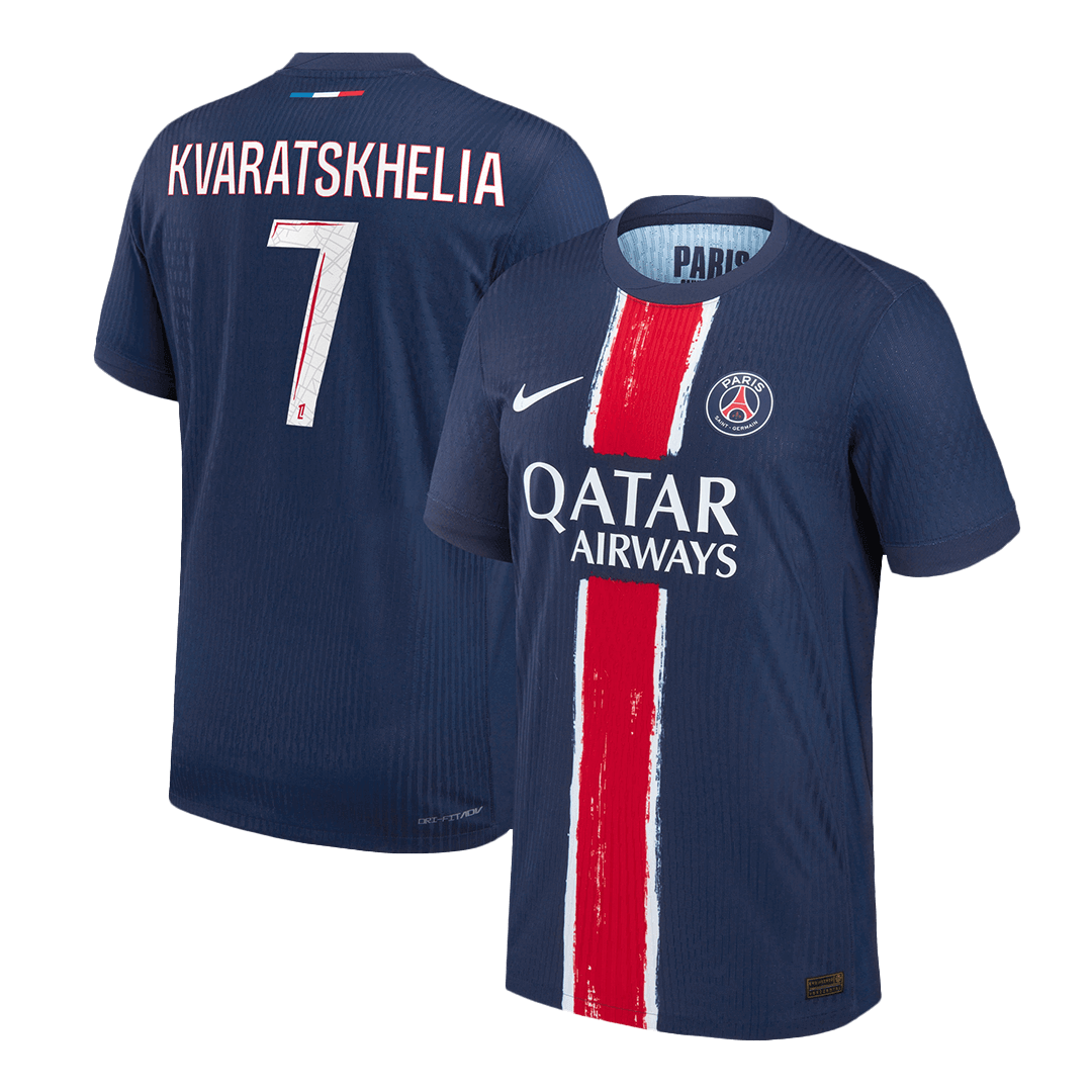 Player Version KVARATSKHELIA #7 PSG Home Football Shirt 2024/25 Navy