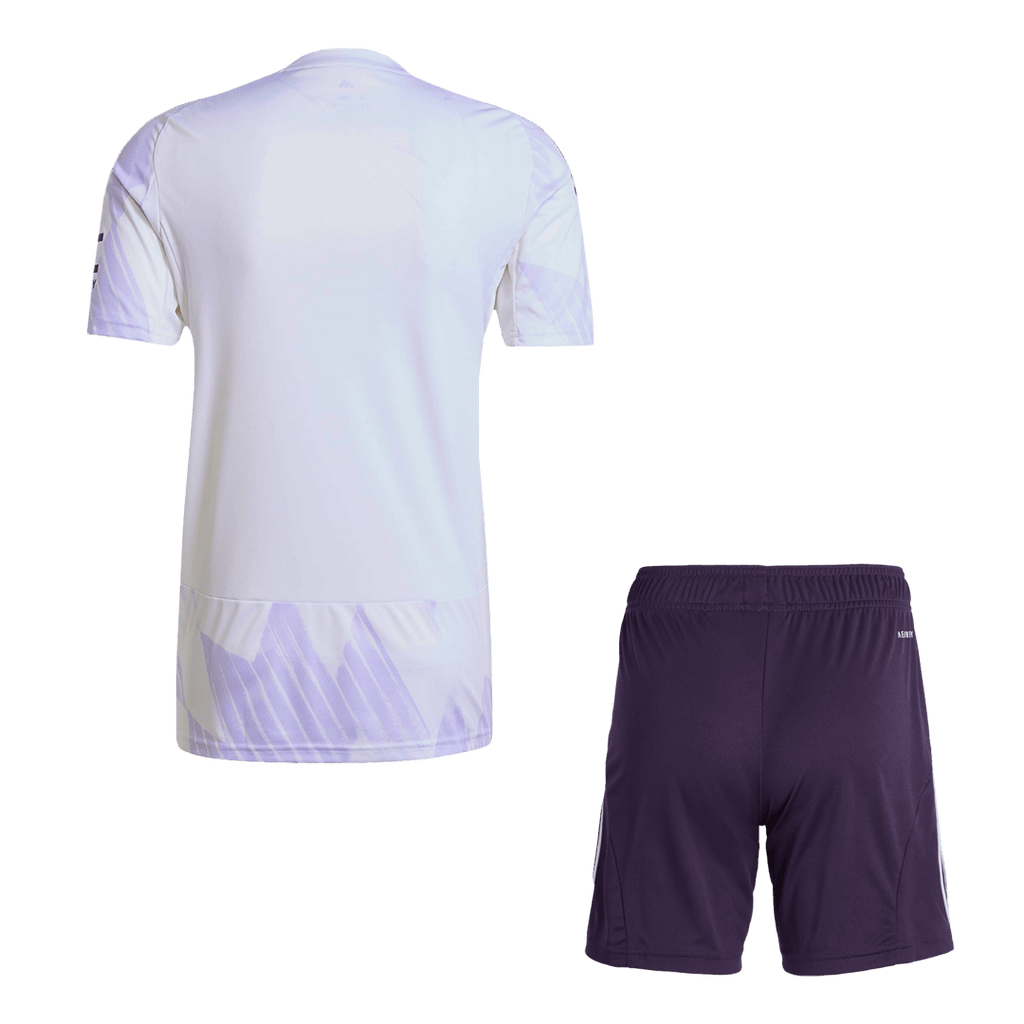 Manchester United Away Football Shirt Kit(Jersey+Shorts) 2025/26 White