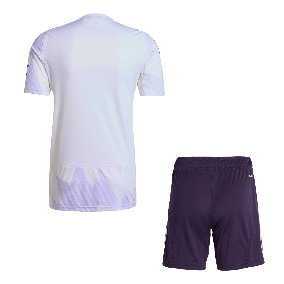 Manchester United Away Football Shirt Kit(Jersey+Shorts) 2025/26 White