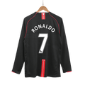 Retro RONALDO #7 2007/08 Manchester United Away Long Sleeve Football Shirt