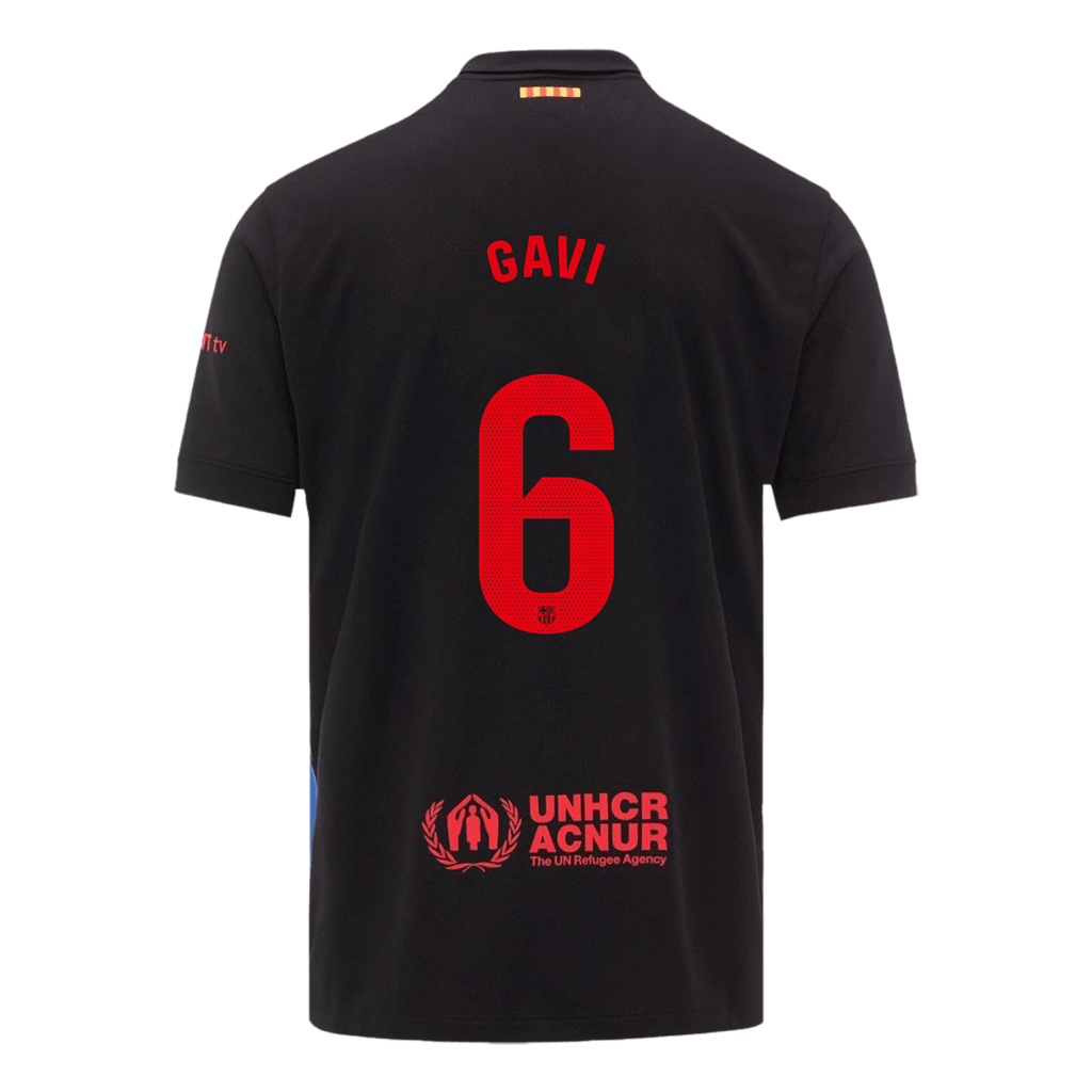GAVI #6 Barcelona Away Football Shirt 2024/25  - Spotify Logo Without Text