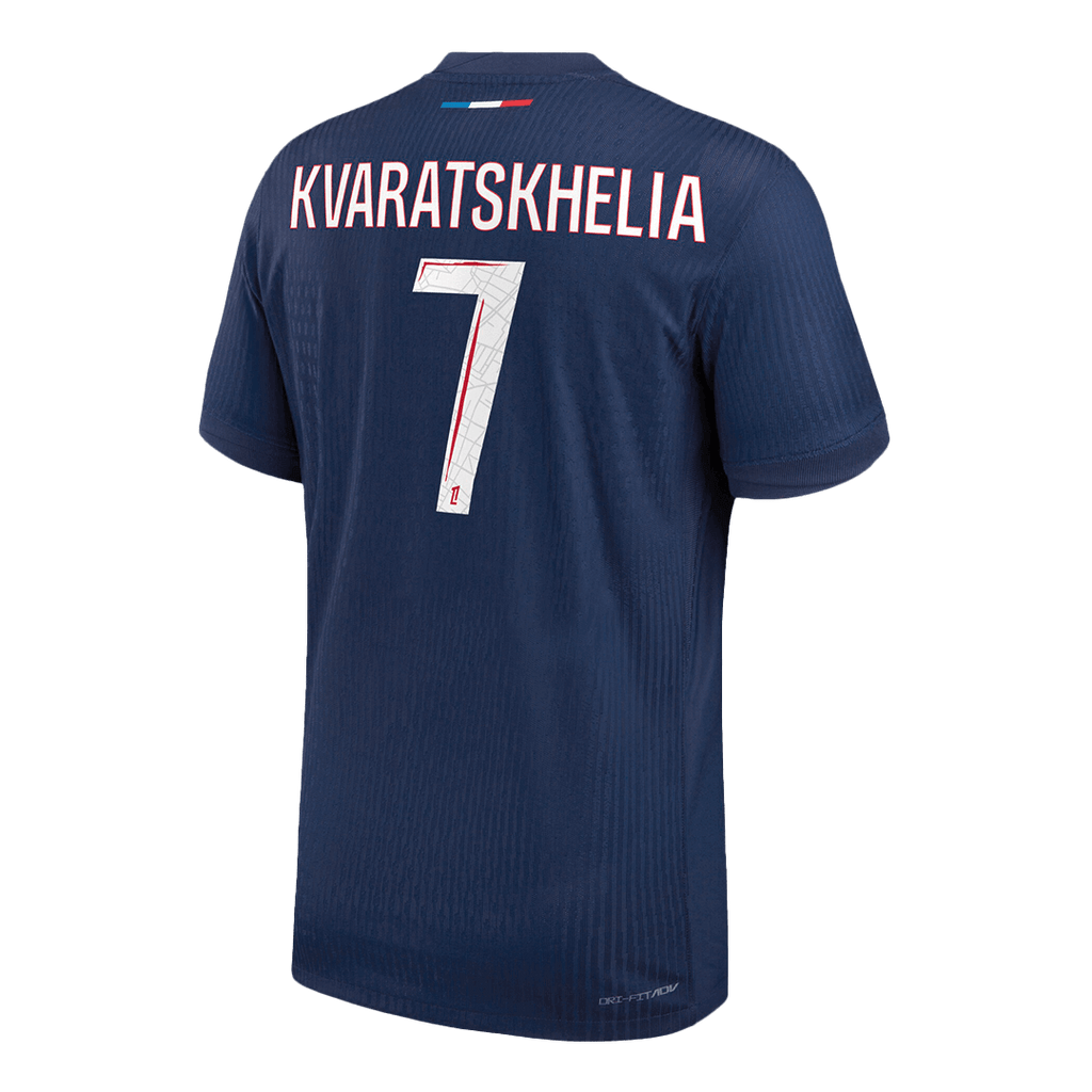 Player Version KVARATSKHELIA #7 PSG Home Football Shirt 2024/25 Navy