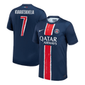 KVARATSKHELIA #7 PSG Home Football Shirt 2024/25 Navy - UCL