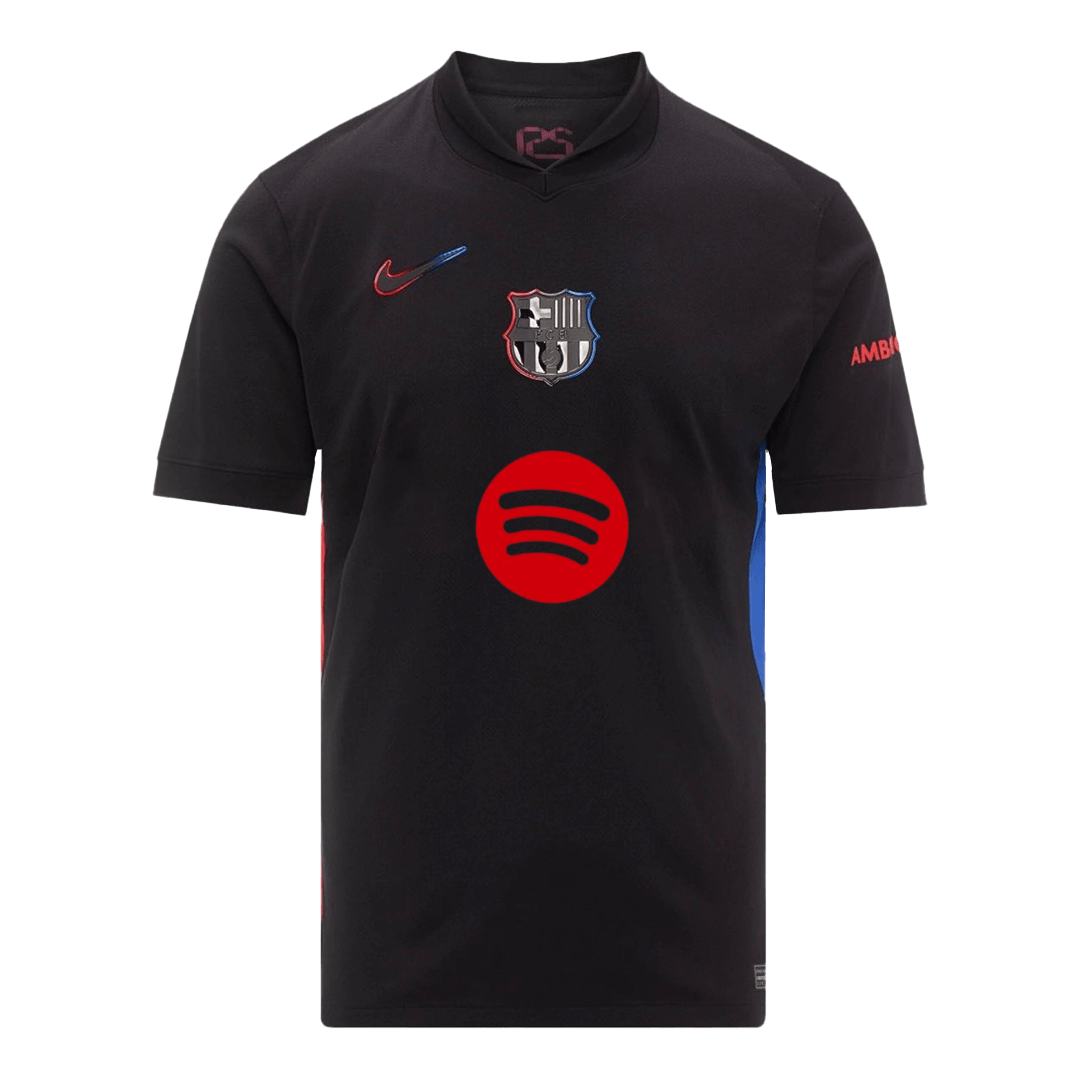 LAMINE YAMAL #19 Barcelona Away Football Shirt 2024/25 - UCL (Spotify Logo Without Text)