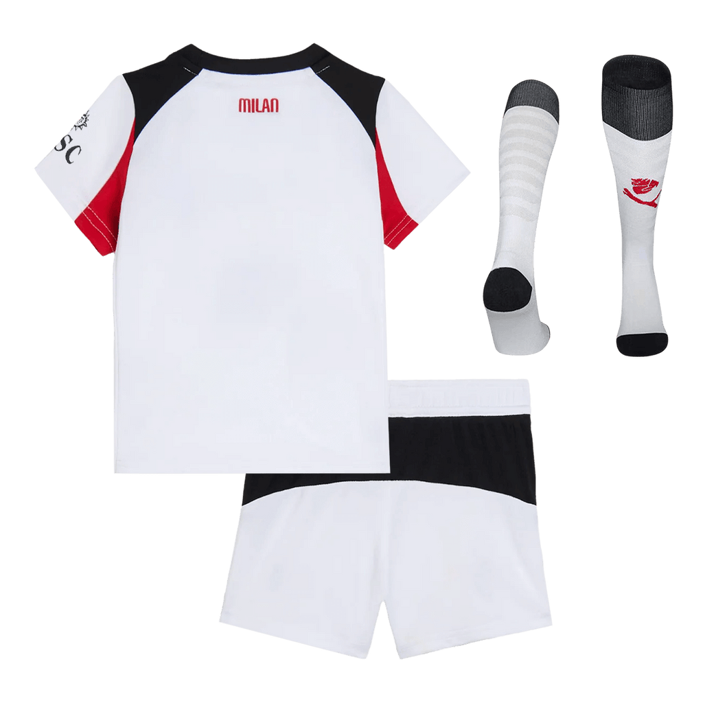 Kid's AC Milan Away Football Shirt Kit(Jersey+Shorts+Socks) 2025/26