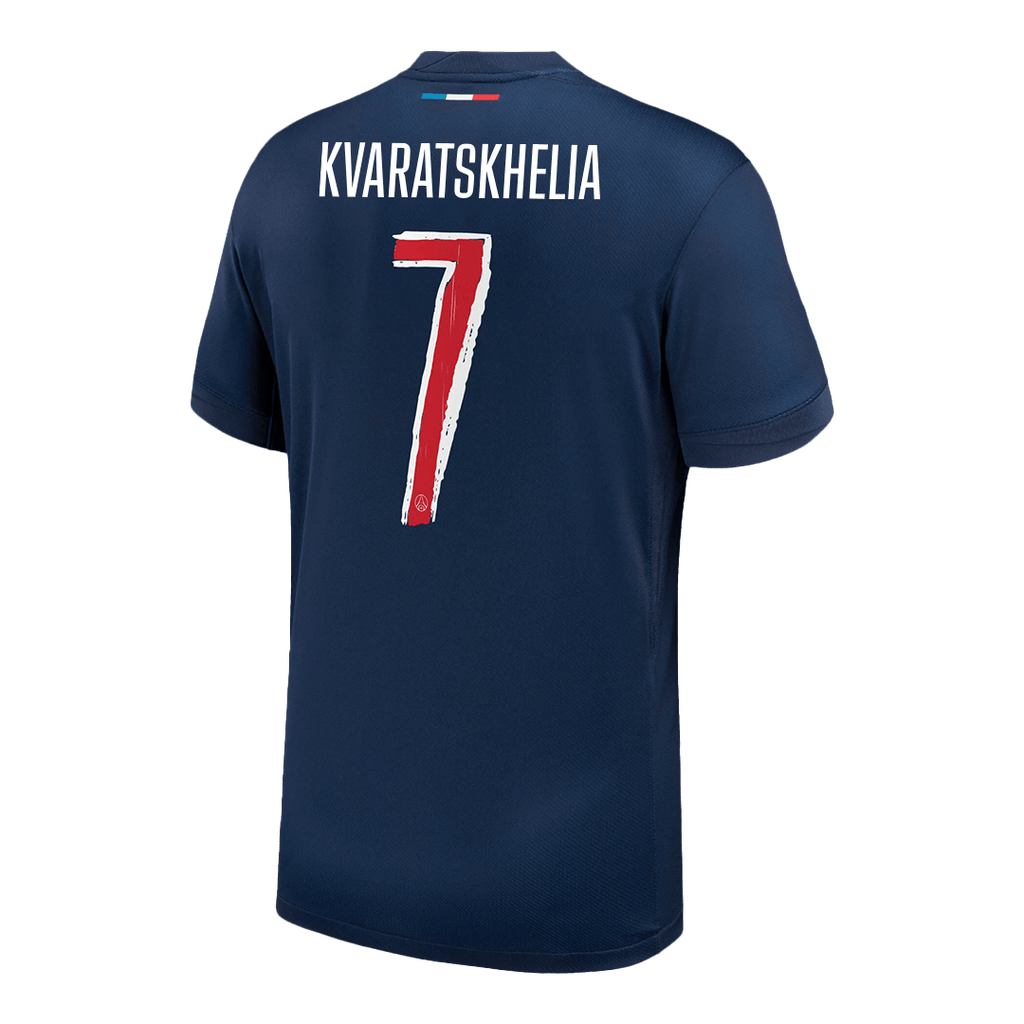 KVARATSKHELIA #7 PSG Home Football Shirt 2024/25 Navy - UCL