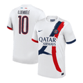 O.DEMBÉLÉ#10 PSG Away Football Shirt 2024/25 White - UCL
