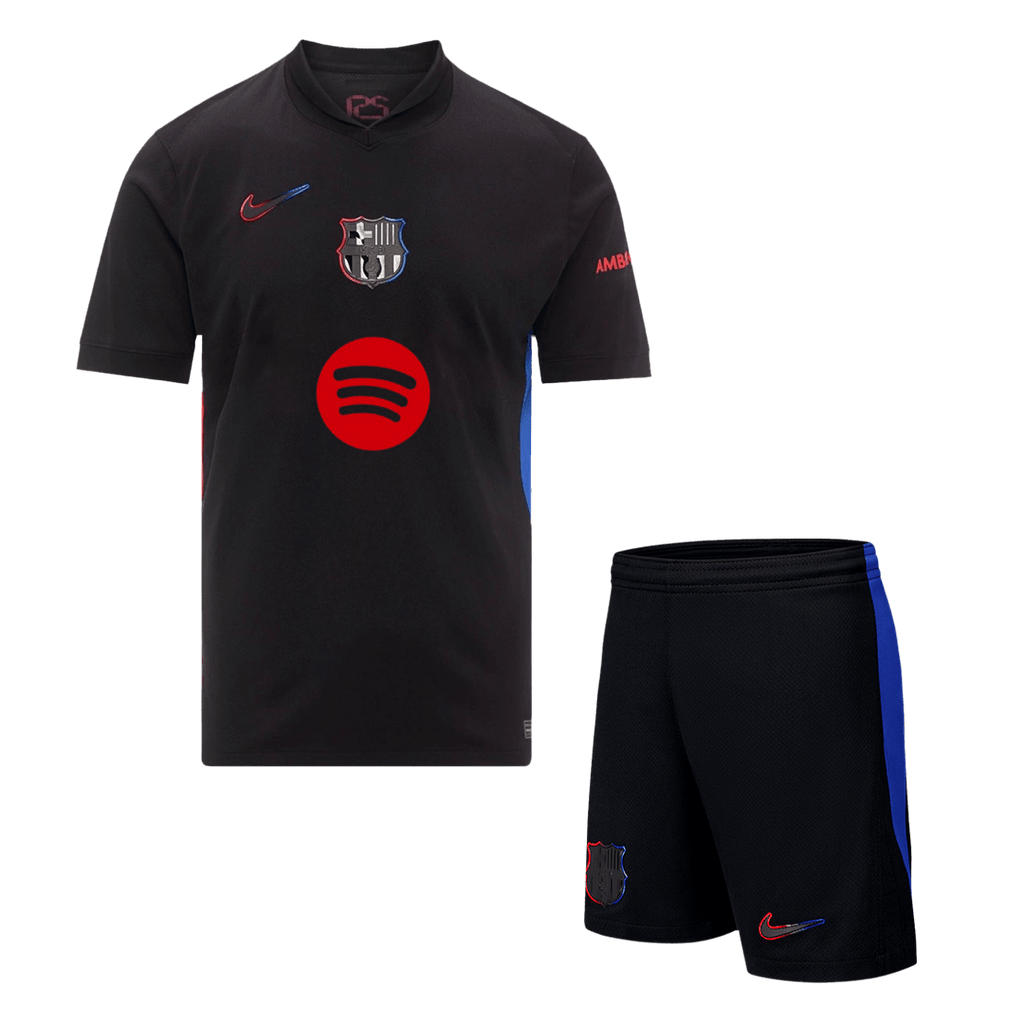 Barcelona Away Football Shirt Kit(Jersey+Shorts) 2024/25  - Spotify Logo Without Text