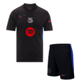 Barcelona Away Football Shirt Kit(Jersey+Shorts) 2024/25  - Spotify Logo Without Text