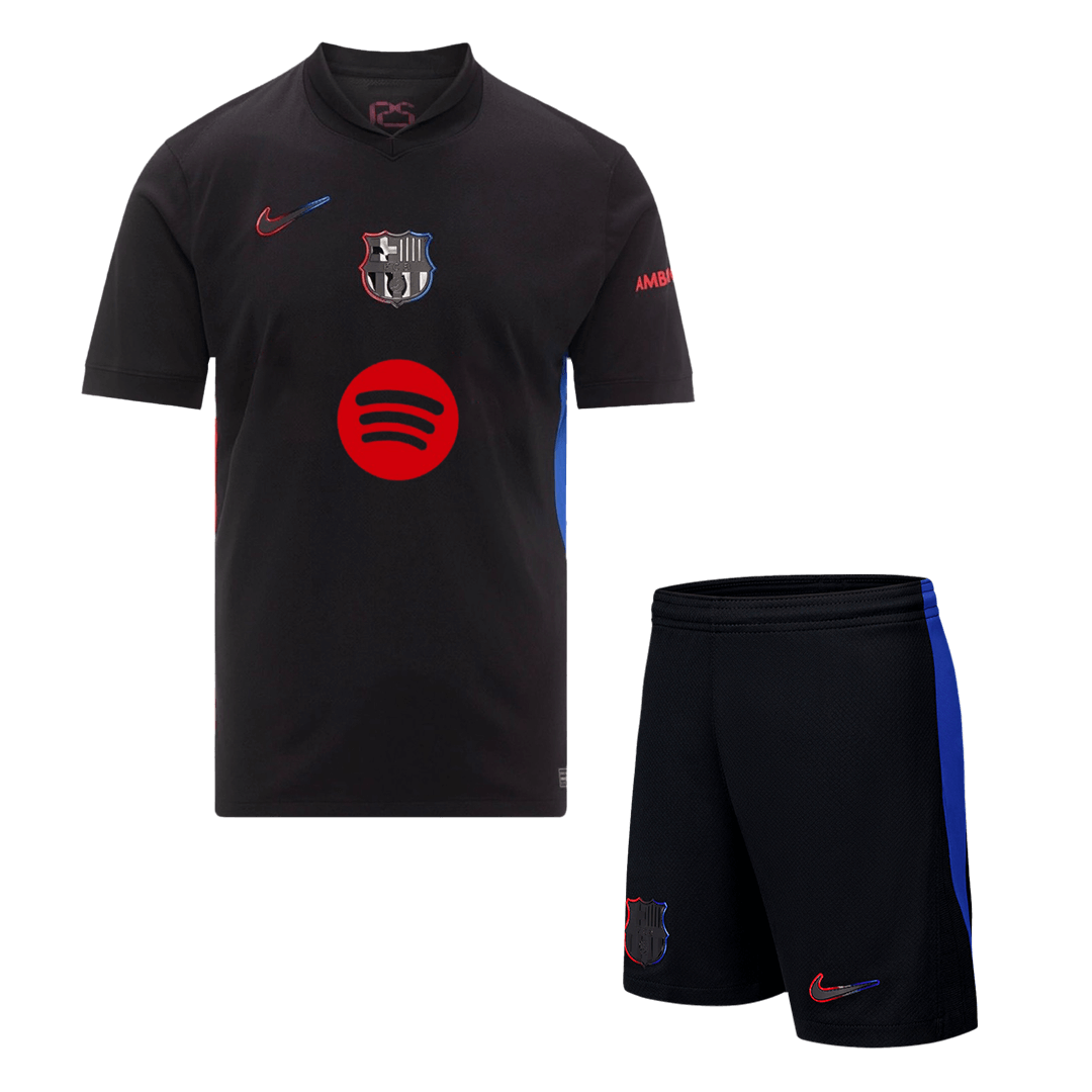 Barcelona Away Football Shirt Kit(Jersey+Shorts) 2024/25  - Spotify Logo Without Text