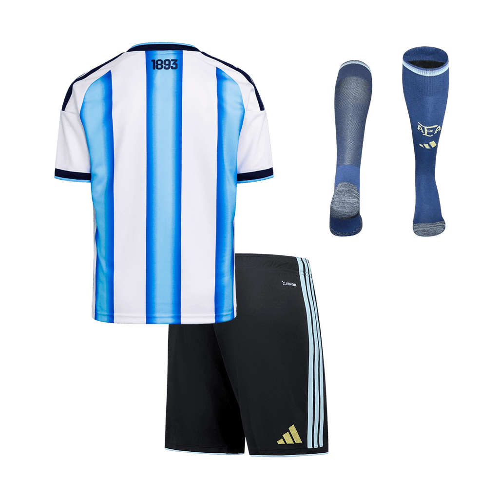 Kid's Argentina Home Football Shirt Kit(Jersey+Shorts+Socks) 2025/26