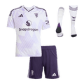 Kid's Manchester United Away Football Shirt Kit(Jersey+Shorts+Socks) 2025/26 White