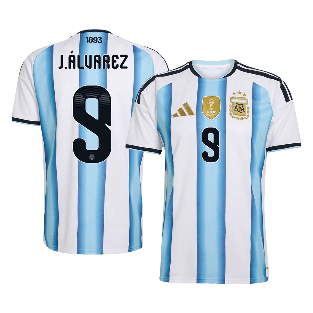 J.ÁLVAREZ #9 Argentina Home Football Shirt 2026