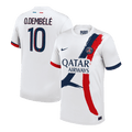 O.DEMBÉLÉ #10 PSG Away Football Shirt 2024/25 White