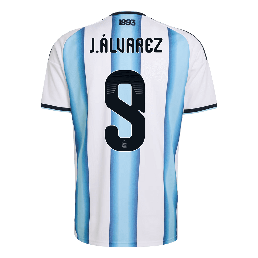 J.ÁLVAREZ #9 Argentina Home Football Shirt 2026