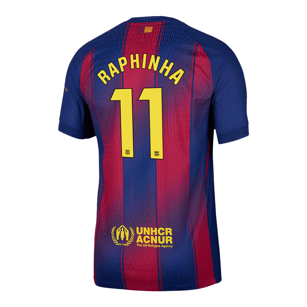 Player Version RAPHINHA #11 Barcelona Home Football Shirt 2025/26 Red&Blue