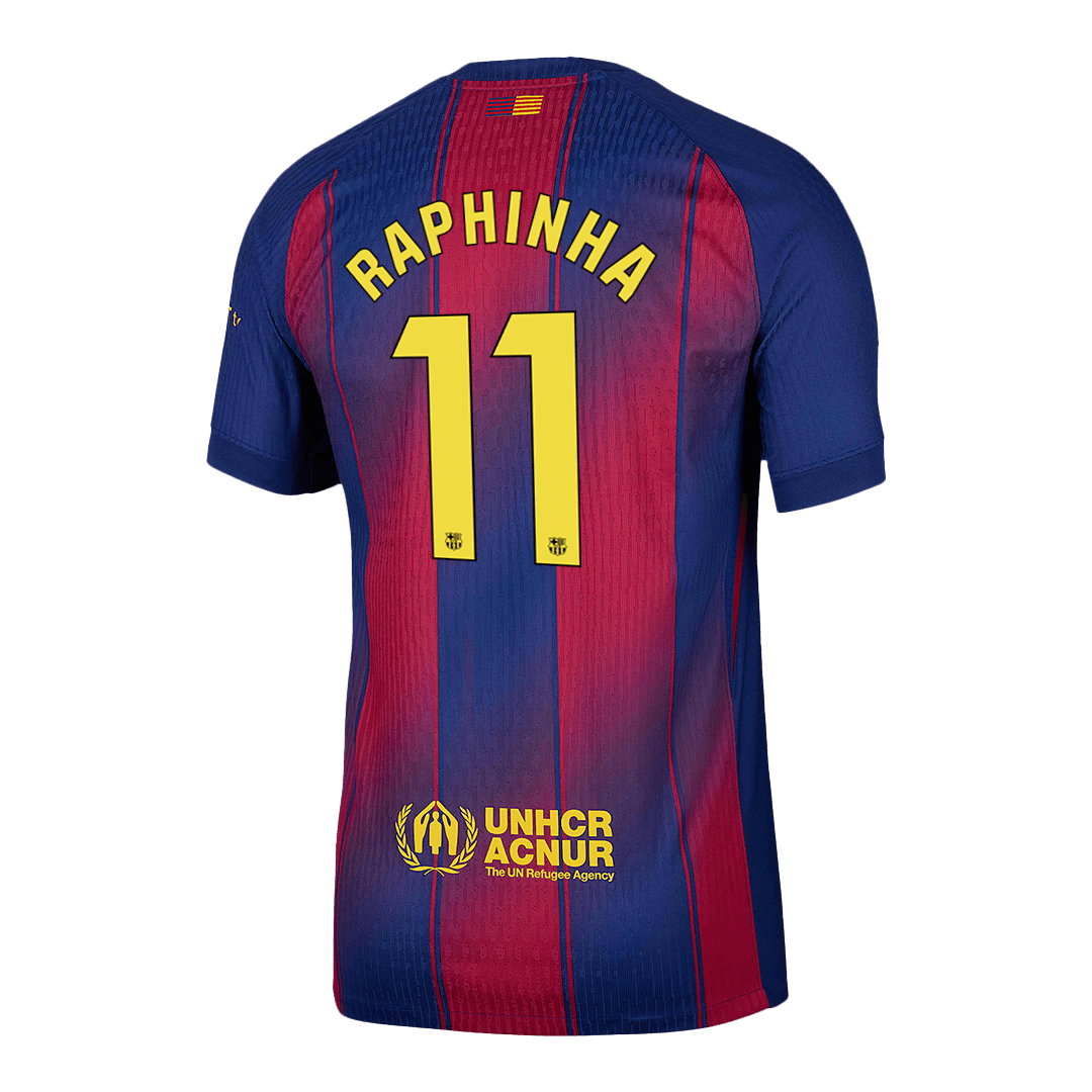 Player Version RAPHINHA #11 Barcelona Home Football Shirt 2025/26 Red&Blue