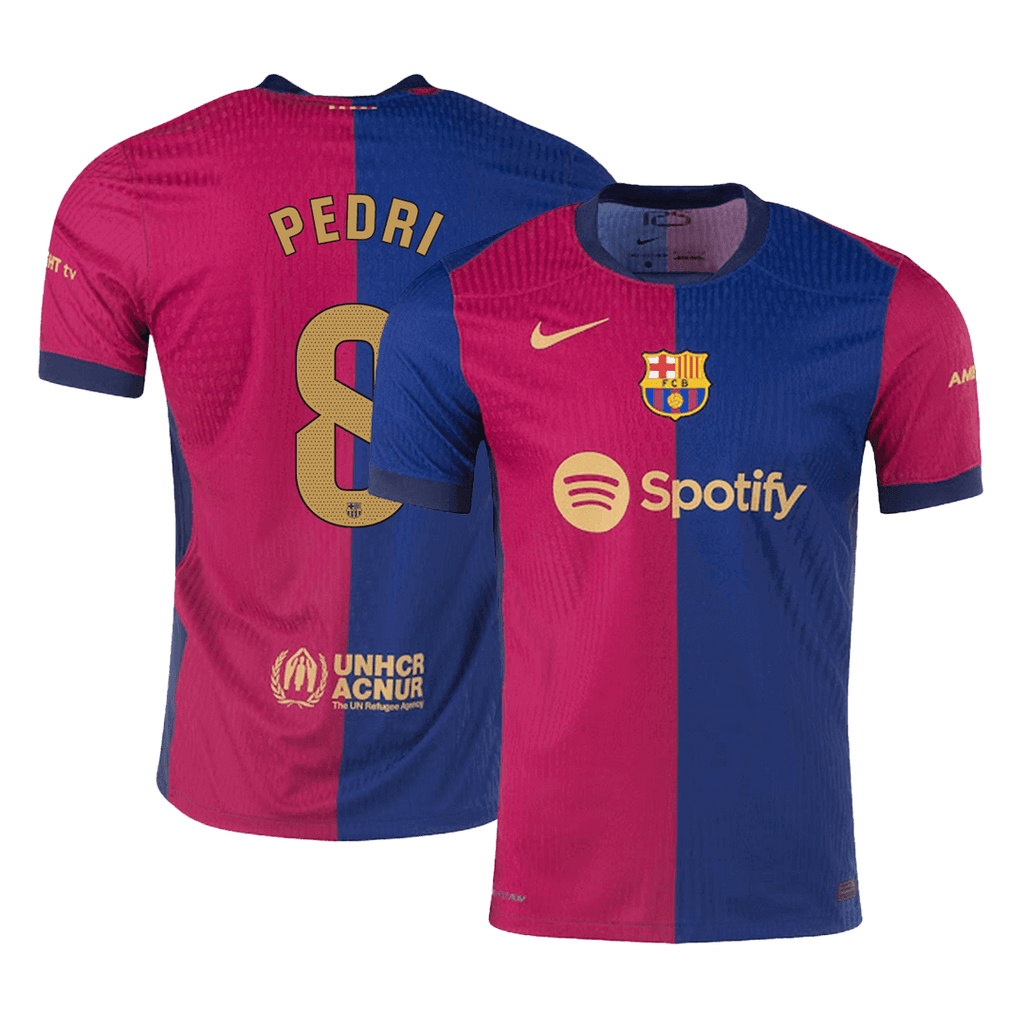 Player Version PEDRI #8 Barcelona Home Football Shirt 2024/25- - old sponsor