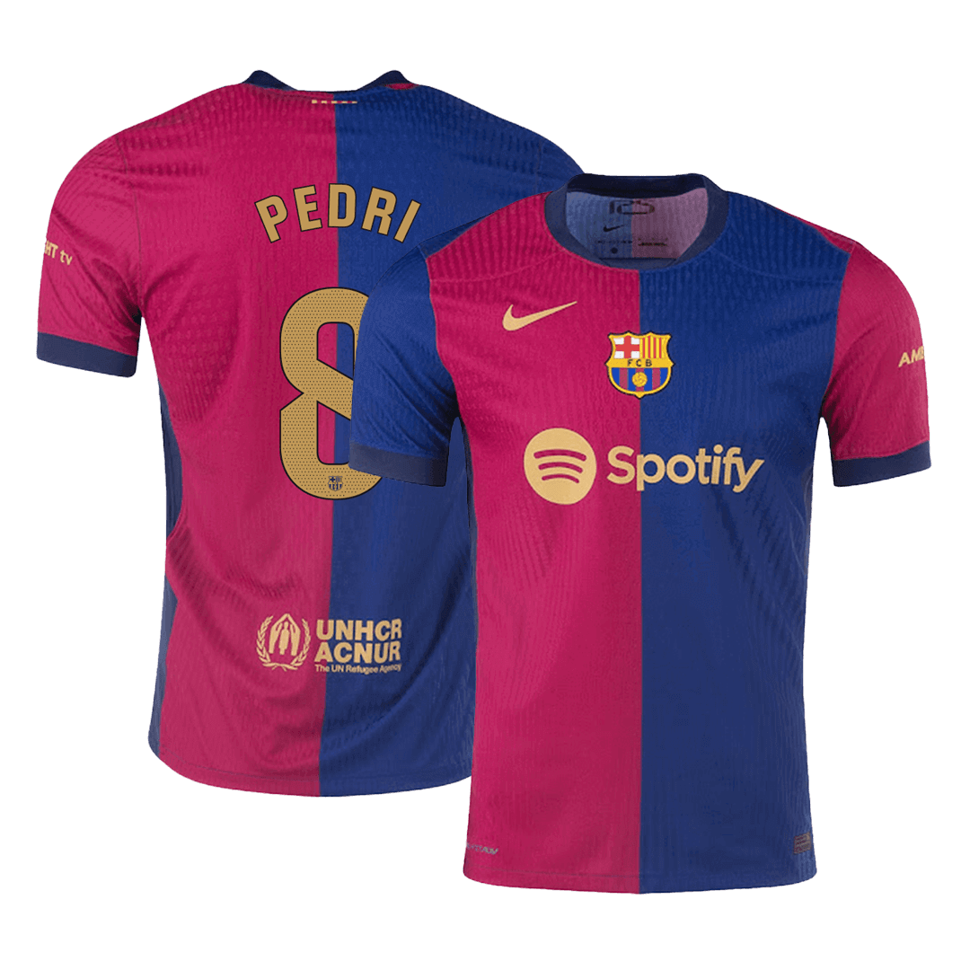 Player Version PEDRI #8 Barcelona Home Football Shirt 2024/25- - old sponsor