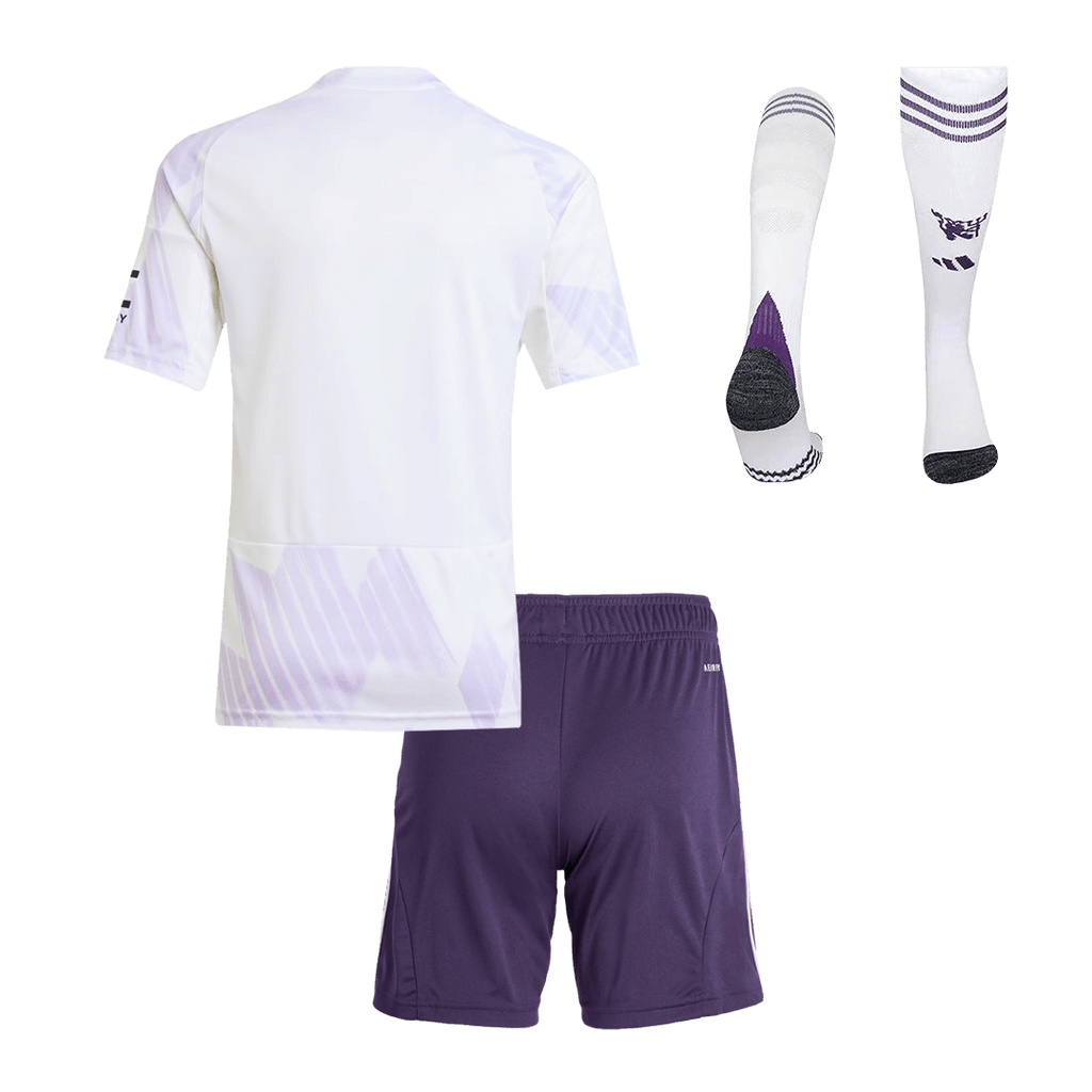 Kid's Manchester United Away Football Shirt Kit(Jersey+Shorts+Socks) 2025/26 White