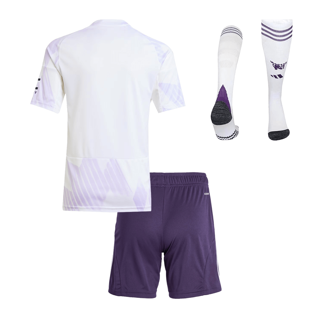 Kid's Manchester United Away Football Shirt Kit(Jersey+Shorts+Socks) 2025/26 White