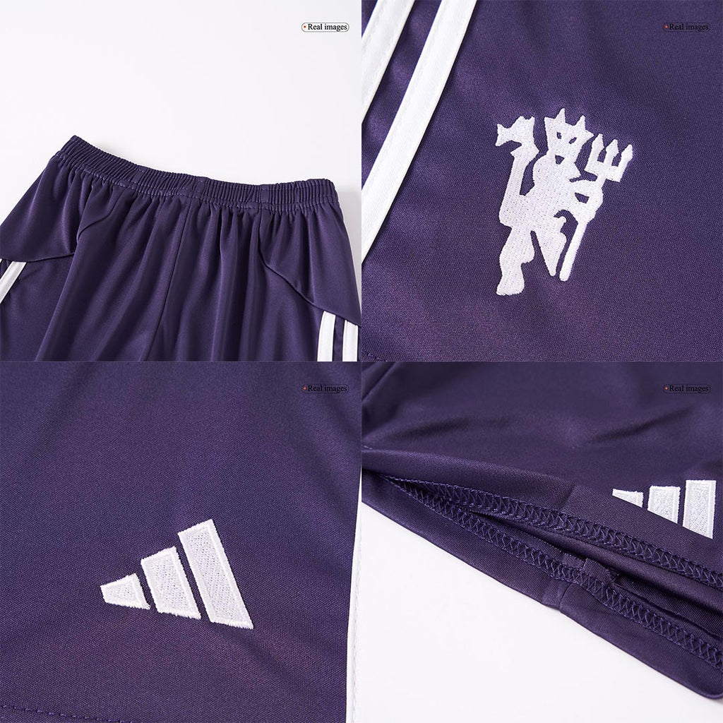 Kid's Manchester United Away Football Shirt Kit(Jersey+Shorts+Socks) 2025/26 White