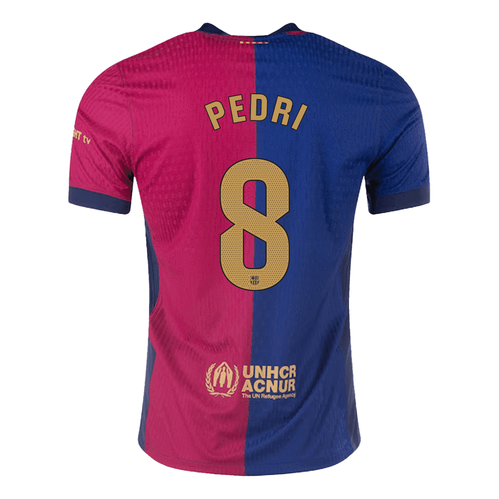 Player Version PEDRI #8 Barcelona Home Football Shirt 2024/25- - old sponsor
