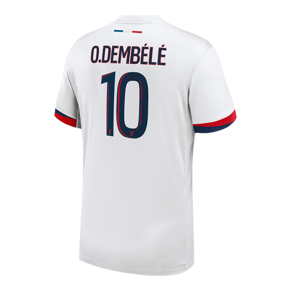 O.DEMBÉLÉ #10 PSG Away Football Shirt 2024/25 White