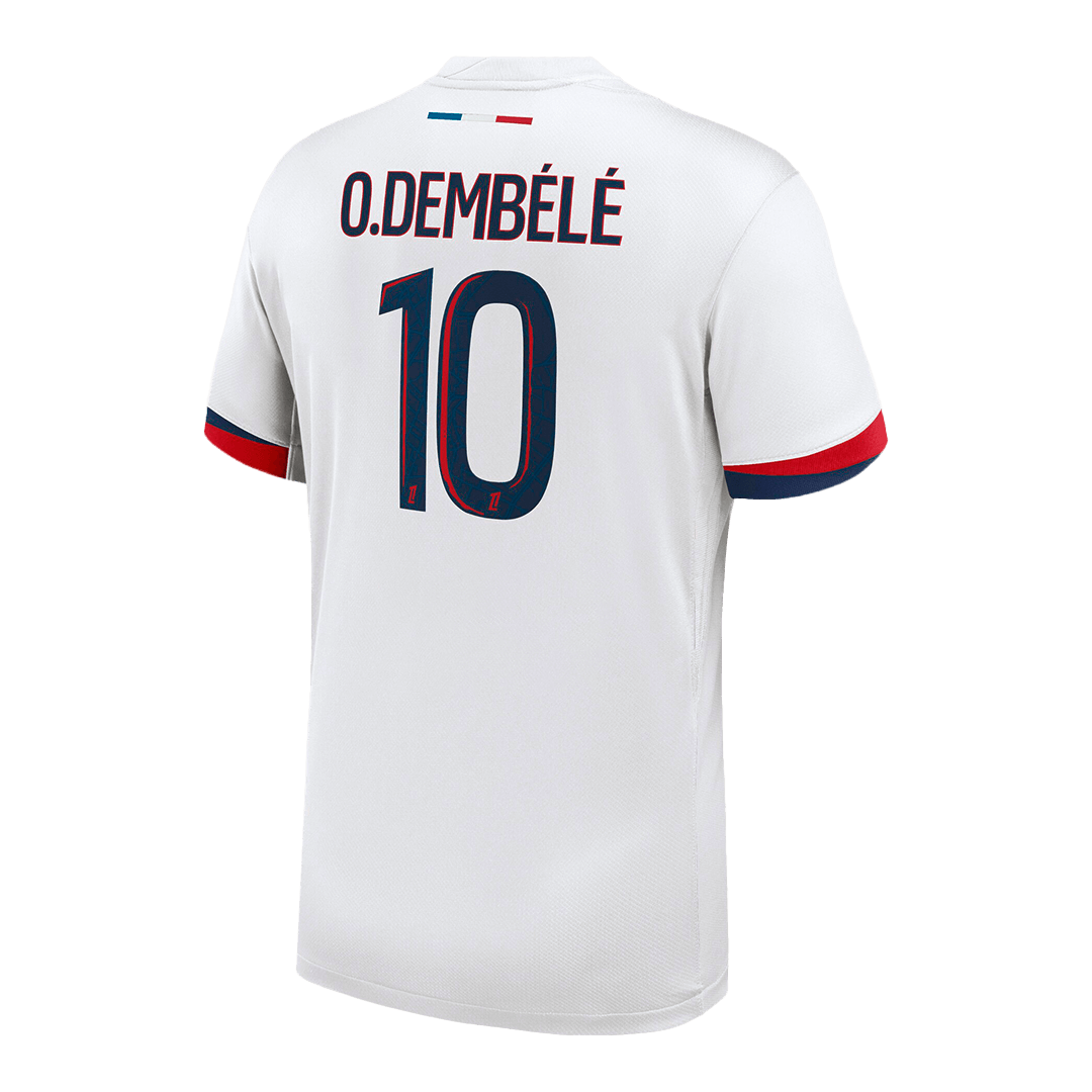 O.DEMBÉLÉ #10 PSG Away Football Shirt 2024/25 White