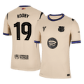 ROONY #19 Player Version Barcelona Away Football Shirt 2025/26 Yellow - UCL