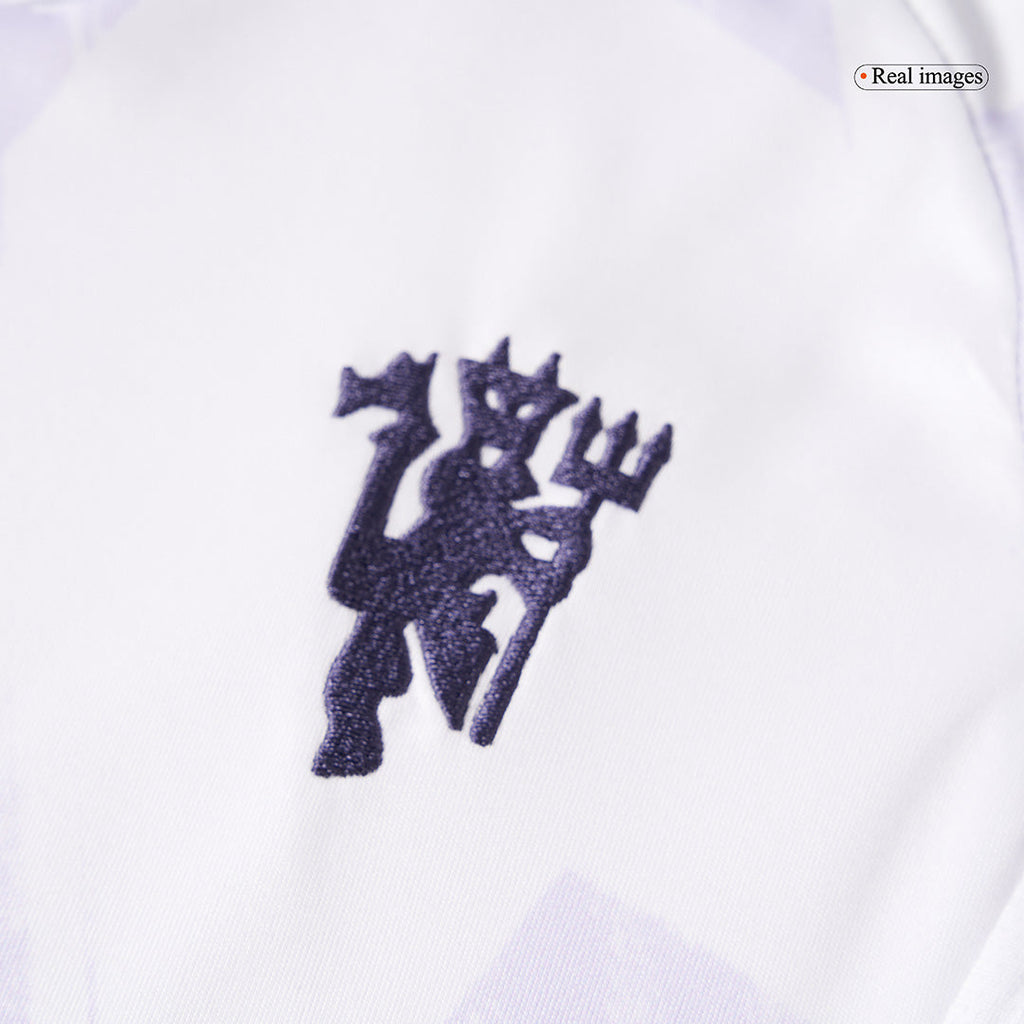 Kid's Manchester United Away Football Shirt Kit(Jersey+Shorts+Socks) 2025/26 White