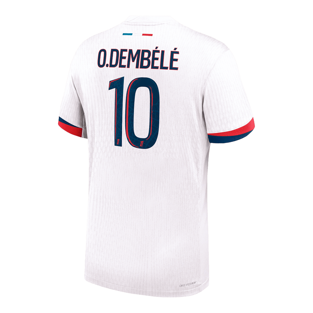 Player Version O.DEMBÉLÉ #10 PSG Away Football Shirt 2024/25 White