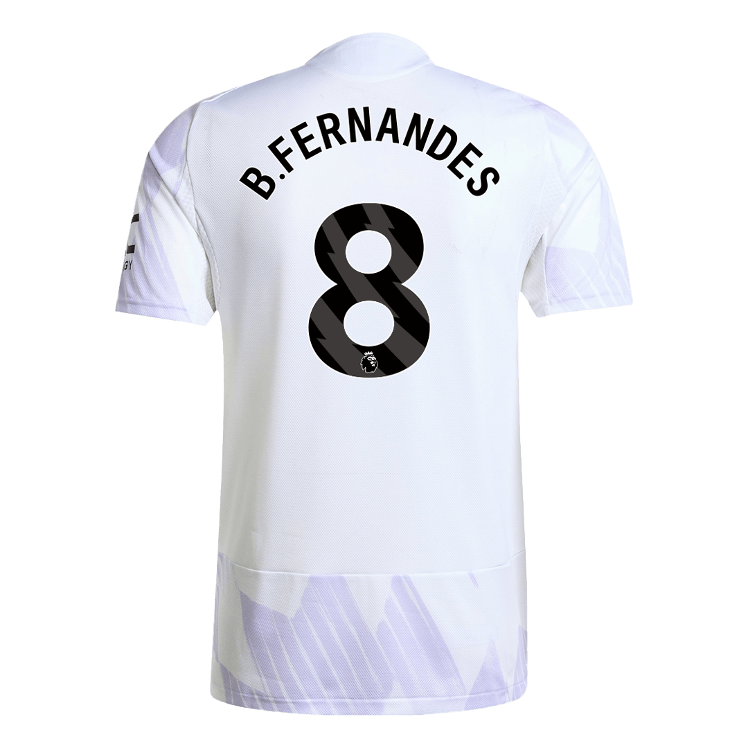 Player Version B.FERNANDES #8 Manchester United Away Football Shirt 2025/26 White