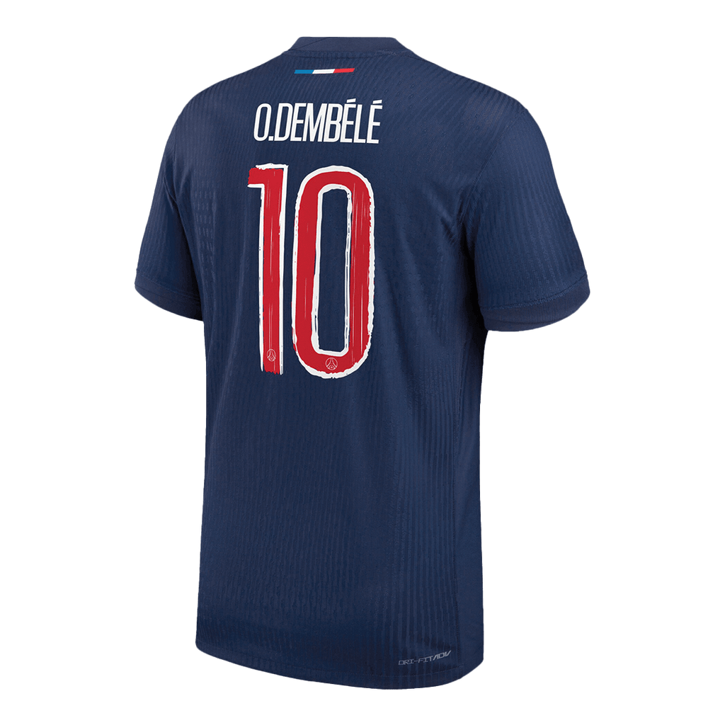 Player Version O.DEMBÉLÉ #10 PSG Home Football Shirt 2024/25 Navy - UCL