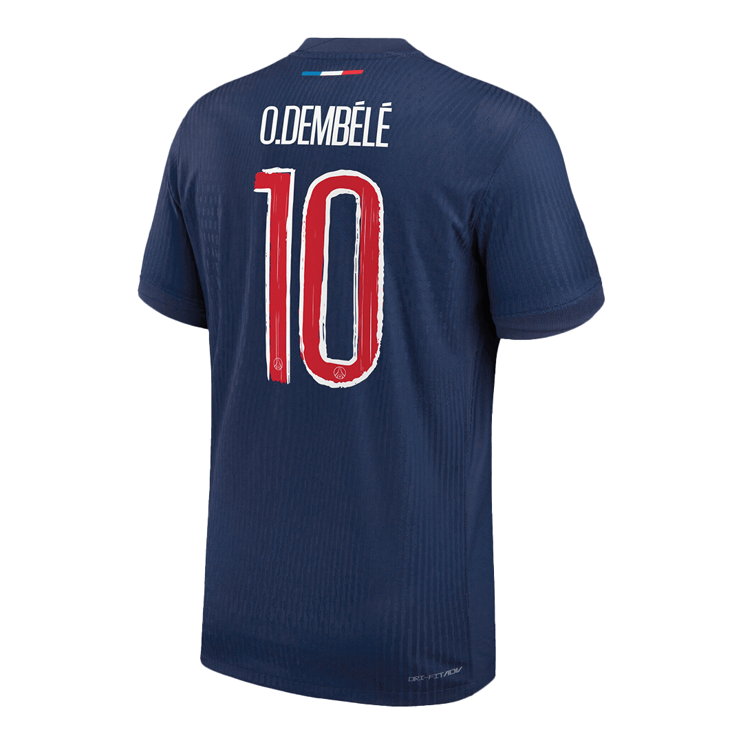 Player Version O.DEMBÉLÉ #10 PSG Home Football Shirt 2024/25 Navy - UCL
