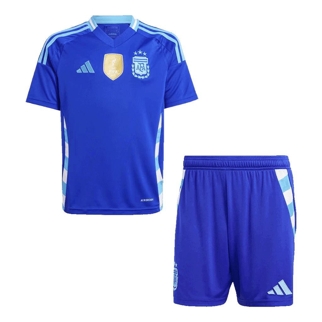 Kid's Argentina Away Football Shirt Kit(Jersey+Shorts) 2024