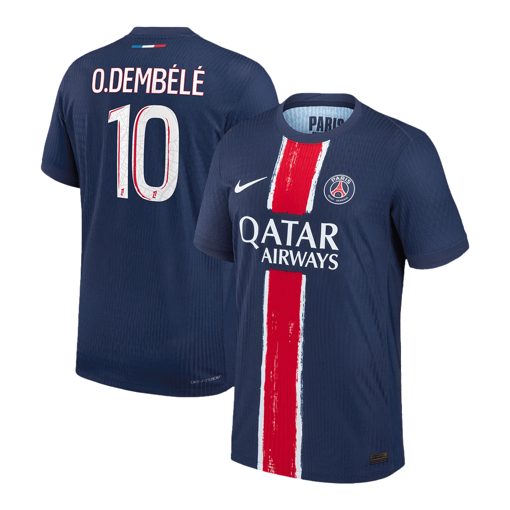 Player Version O.DEMBÉLÉ #10 PSG Home Football Shirt 2024/25 Navy