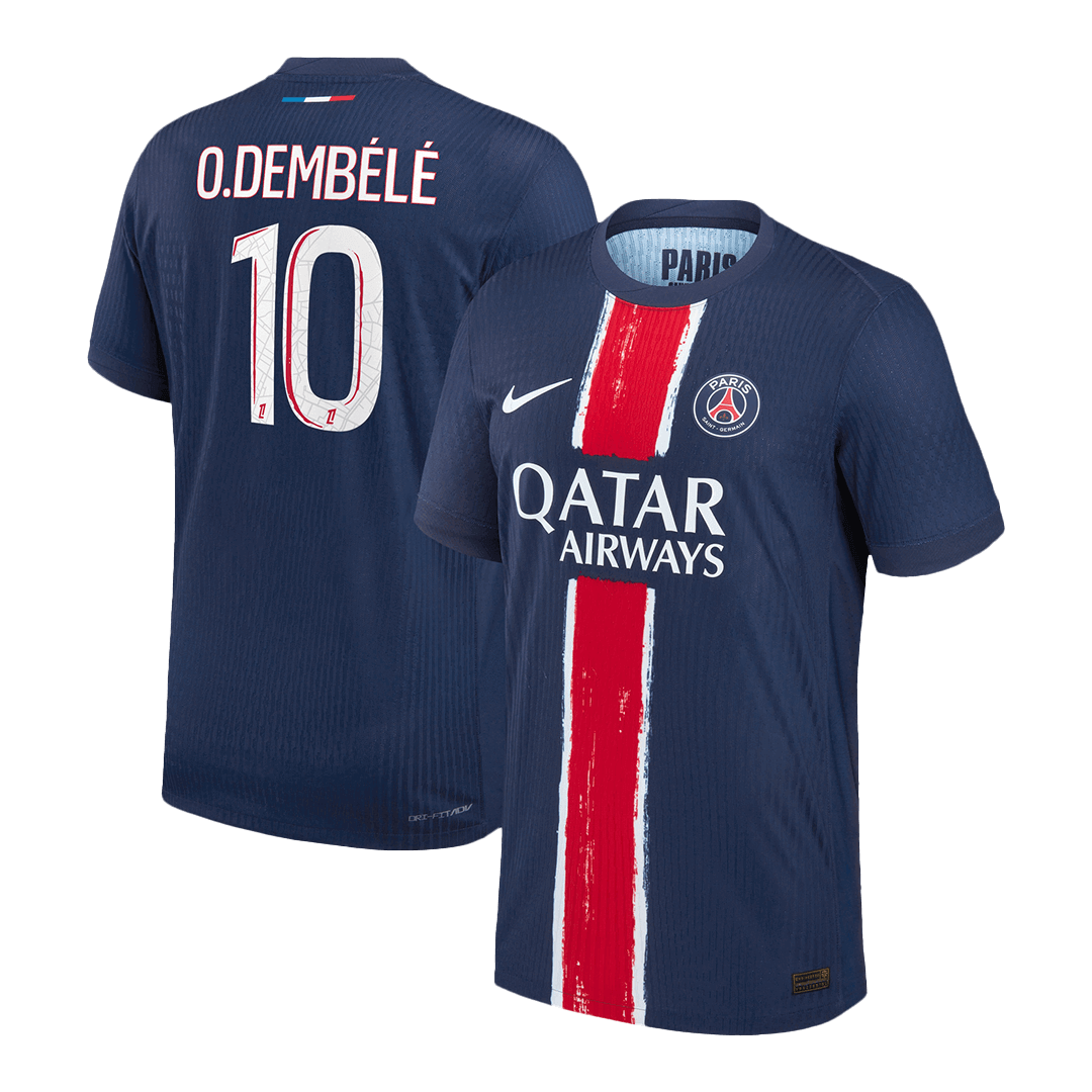 Player Version O.DEMBÉLÉ #10 PSG Home Football Shirt 2024/25 Navy