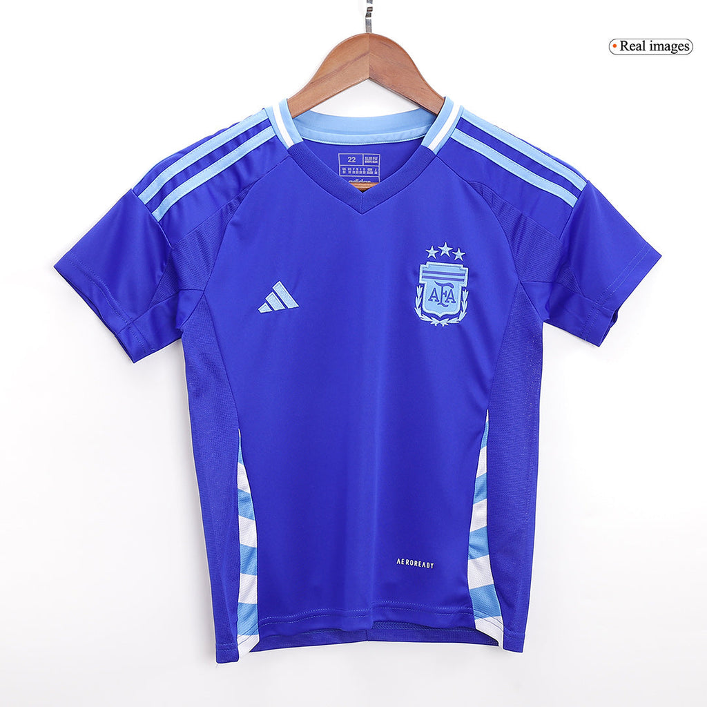 Kid's Argentina Away Football Shirt Kit(Jersey+Shorts) 2024