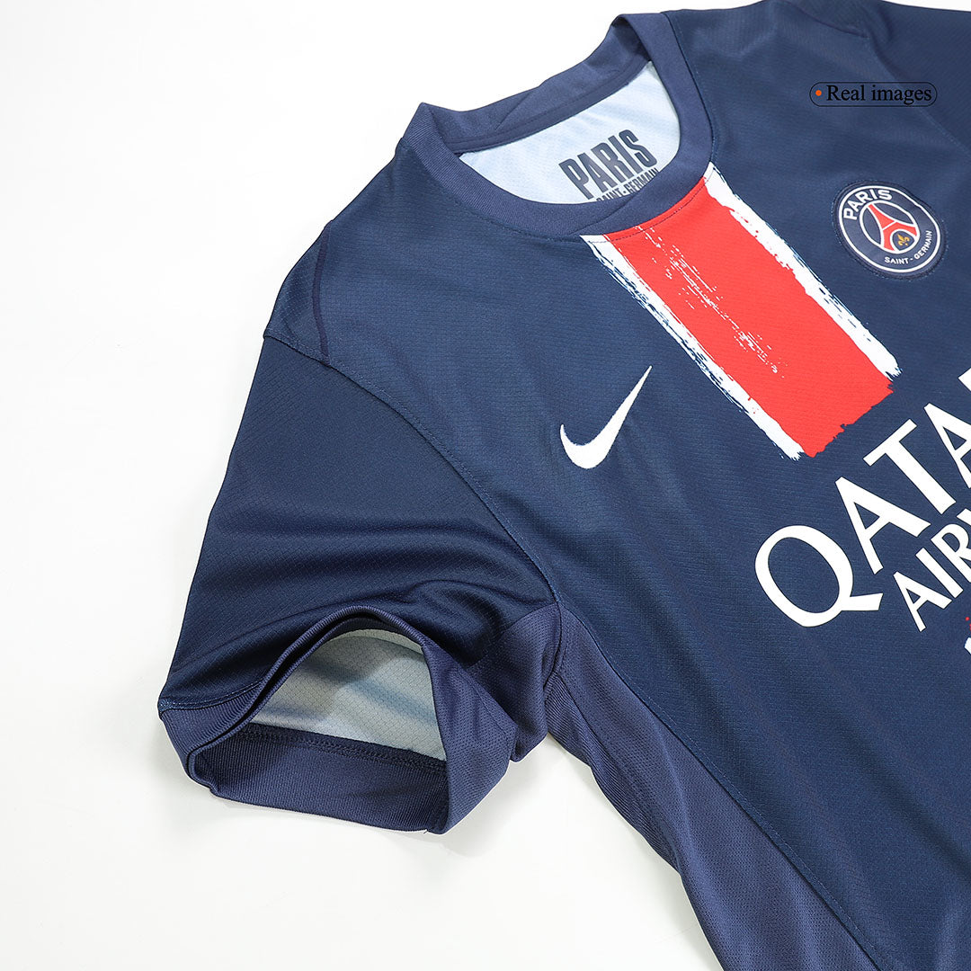O.DEMBÉLÉ #10 PSG Home Football Shirt 2024/25 Navy - UCL