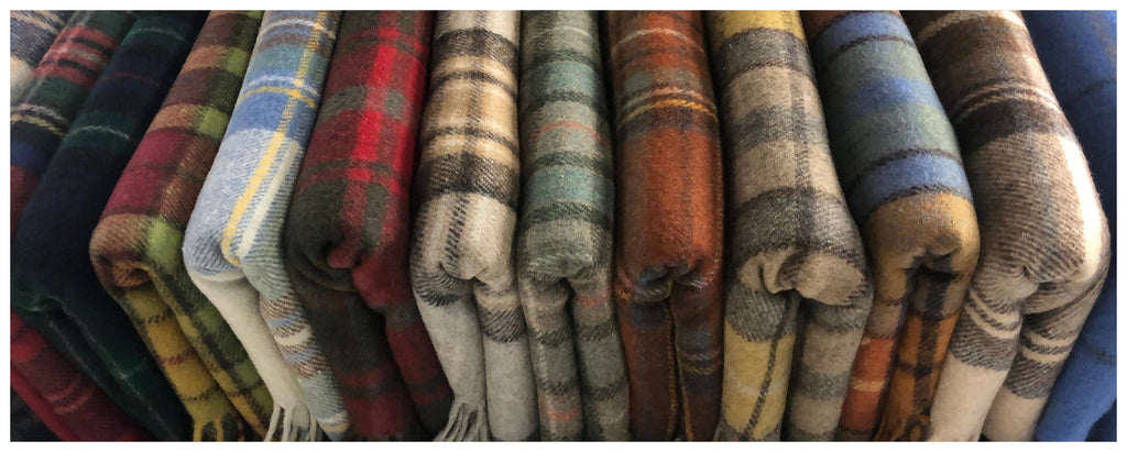 Jacob Check Recycled Wool Blanket/Throw by Florence Lilly